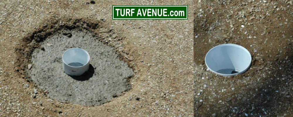 Install putting green cup